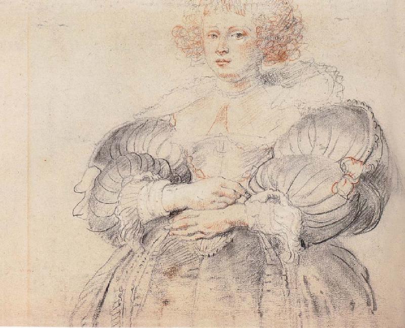 Peter Paul Rubens Girl sketch